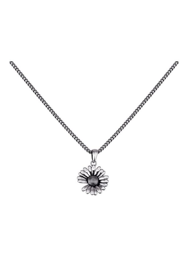Perfii Rhodium Plated Ziron Studded Pendant Necklace - Image 1