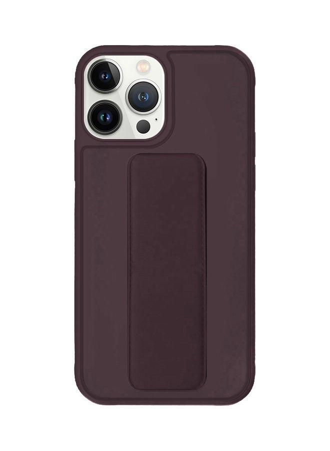 MARGOUN - Protective Case Cover With Finger Grip Stand For iPhone 13 Pro Max Maroon - Image 1