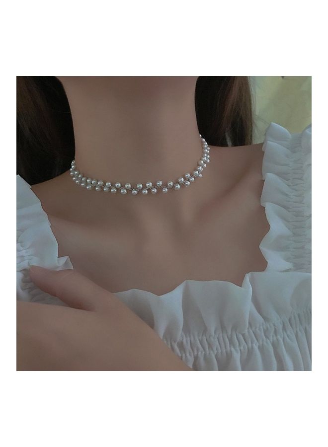 Perfii - S925 Sterling Silver Crystal Studded Pendant Necklace - Image 1