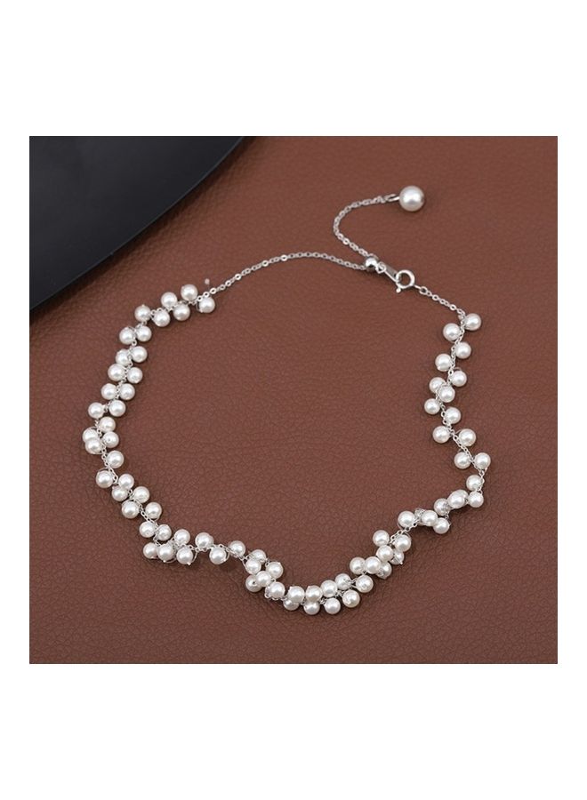 Perfii - S925 Sterling Silver Crystal Studded Pendant Necklace - Image 1