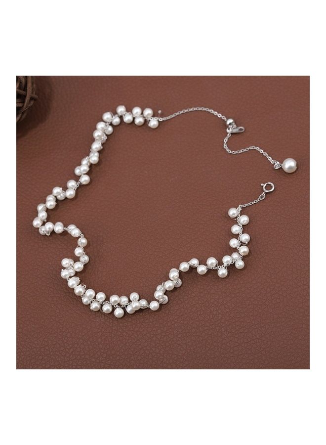 Perfii - S925 Sterling Silver Crystal Studded Pendant Necklace - Image 1