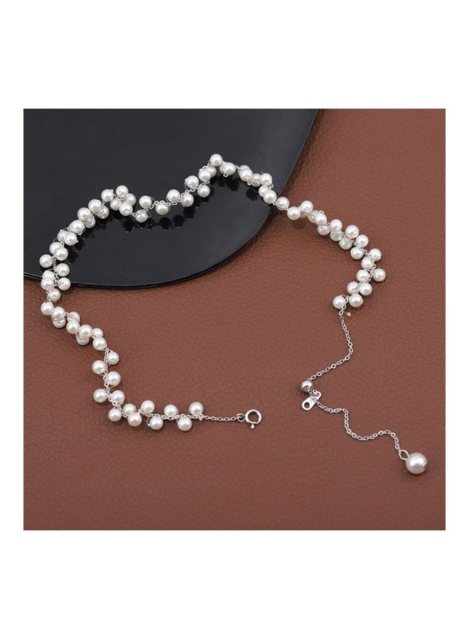 Perfii - S925 Sterling Silver Crystal Studded Pendant Necklace - Image 1