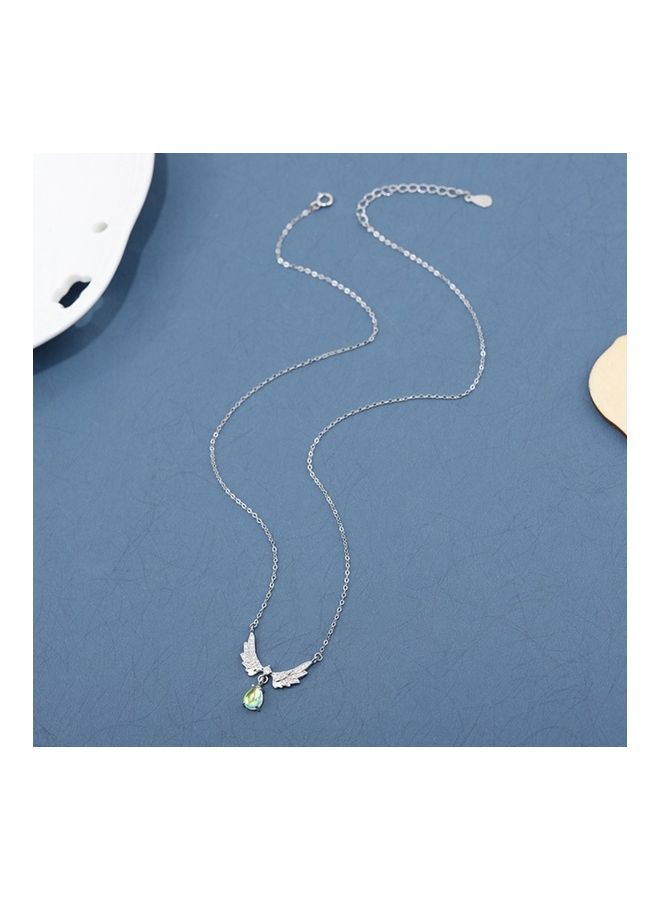 Perfii S925 Sterling Silver Crystal Studded Pendant Necklace - Image 3