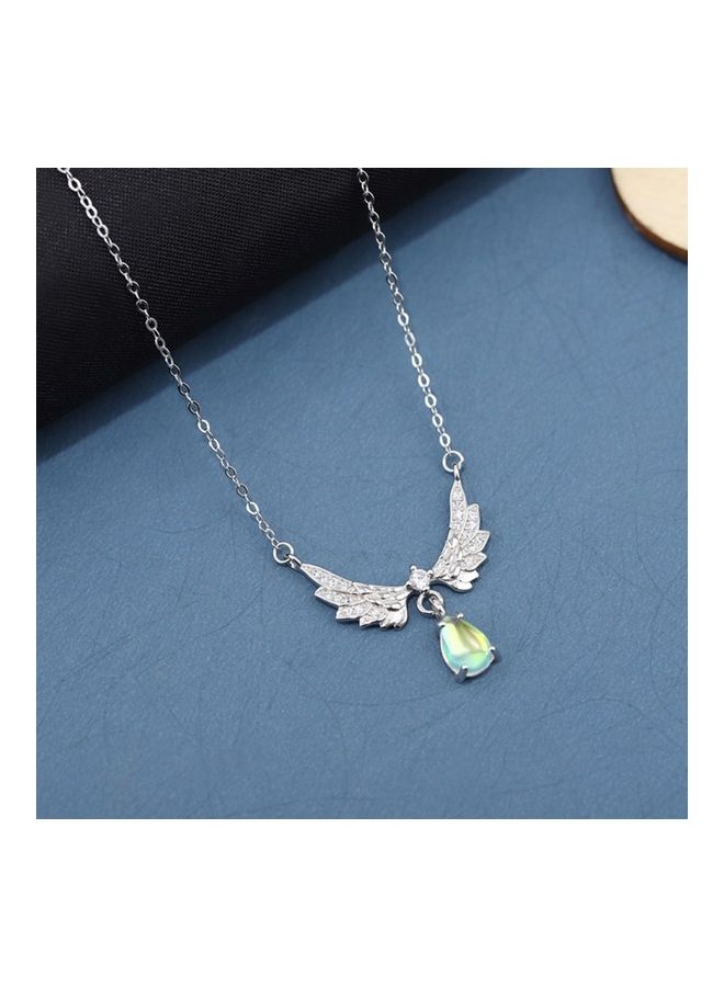 Perfii S925 Sterling Silver Crystal Studded Pendant Necklace - Image 5