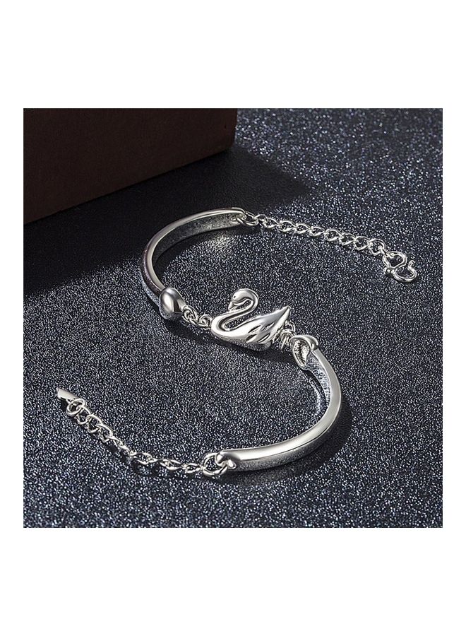 Perfii Rhodium Plated Cubic Ziron Stylish Bracelet - Image 2