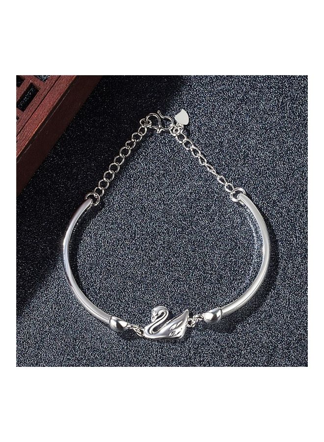 Perfii Rhodium Plated Cubic Ziron Stylish Bracelet - Image 3