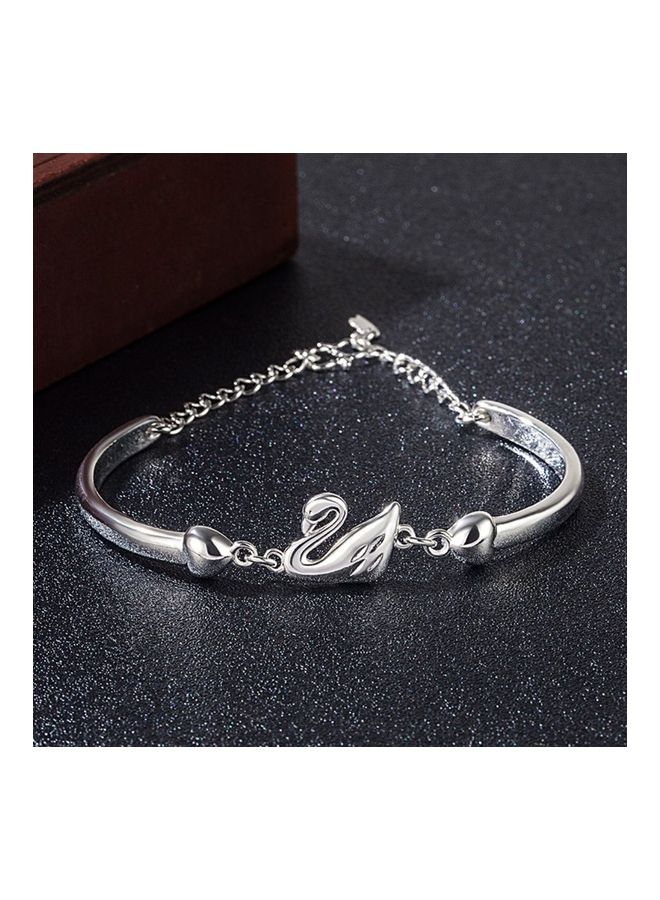 Perfii Rhodium Plated Cubic Ziron Stylish Bracelet - Image 5