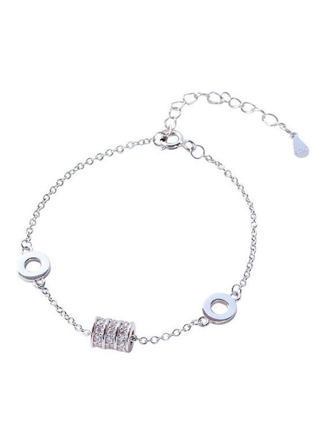 Perfii Rhodium Plated Cubic Ziron Stylish Bracelet - Image 1