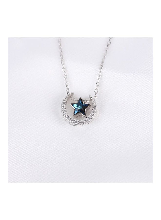 Perfii S925 Sterling Silver Crystal Studded Pendant Necklace - Image 3