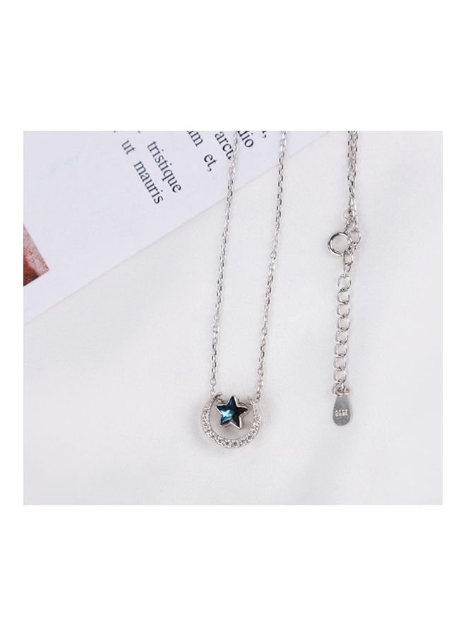 Perfii S925 Sterling Silver Crystal Studded Pendant Necklace - Image 5