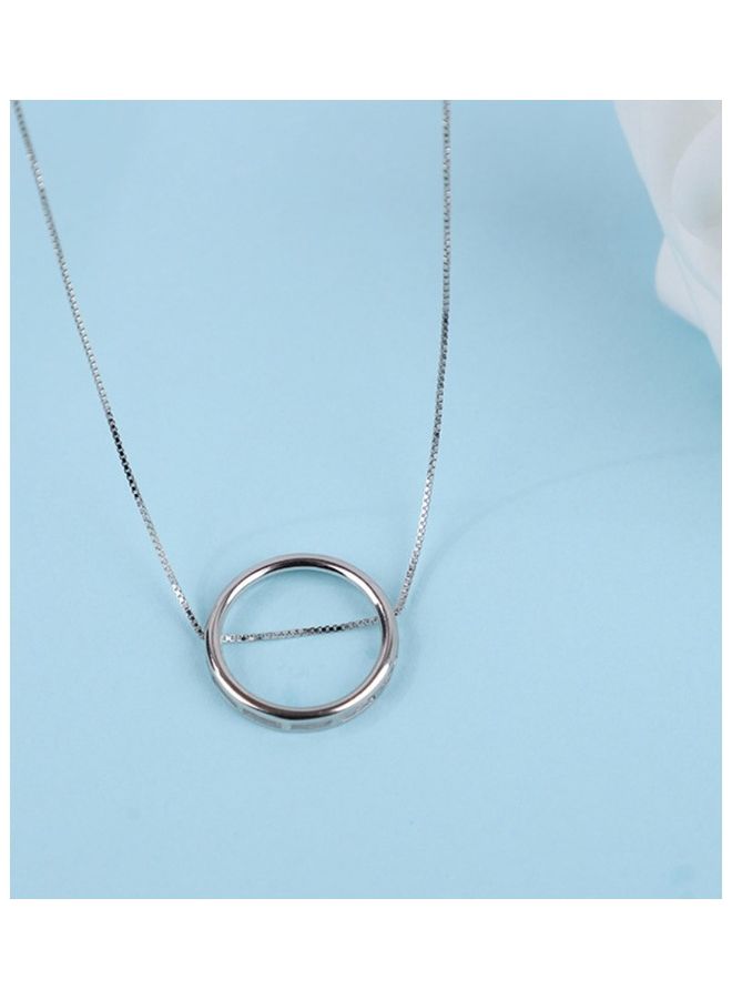 Perfii S925 Sterling Silver Crystal Studded Pendant Necklace - Image 3