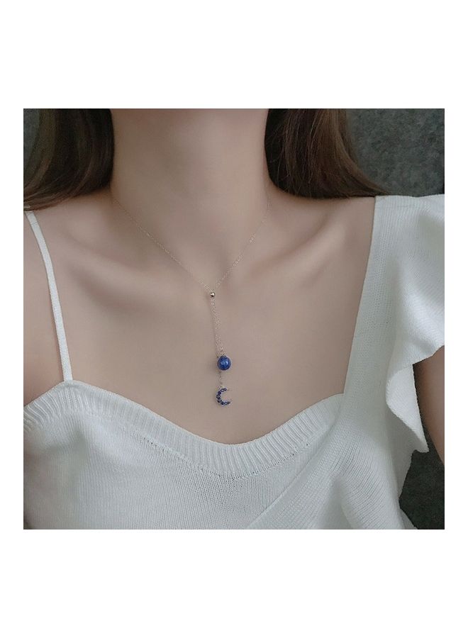 Perfii S925 Sterling Silver Crystal Studded Pendant Necklace - Image 2