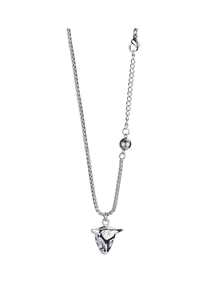 Perfii Rhodium Plated Ziron Studded Pendant Necklace - Image 1