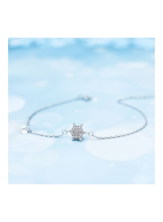 Perfii Rhodium Plated Cubic Ziron Stylish Bracelet - Image 4