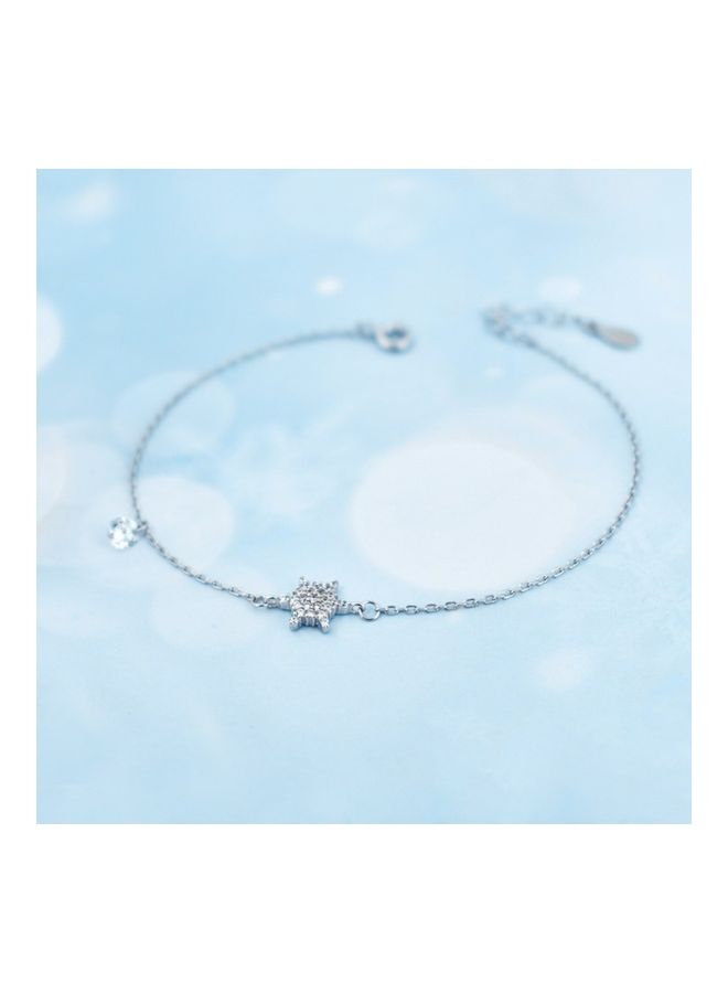 Perfii Rhodium Plated Cubic Ziron Stylish Bracelet - Image 3