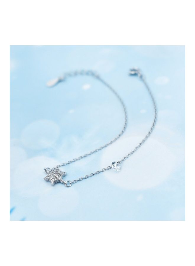 Perfii Rhodium Plated Cubic Ziron Stylish Bracelet - Image 2