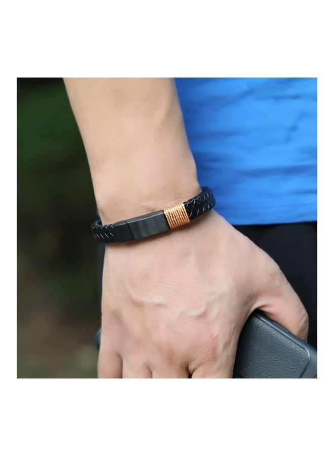 Perfii Genuine Leather Stylish Punk Casual Bracelet - Image 2