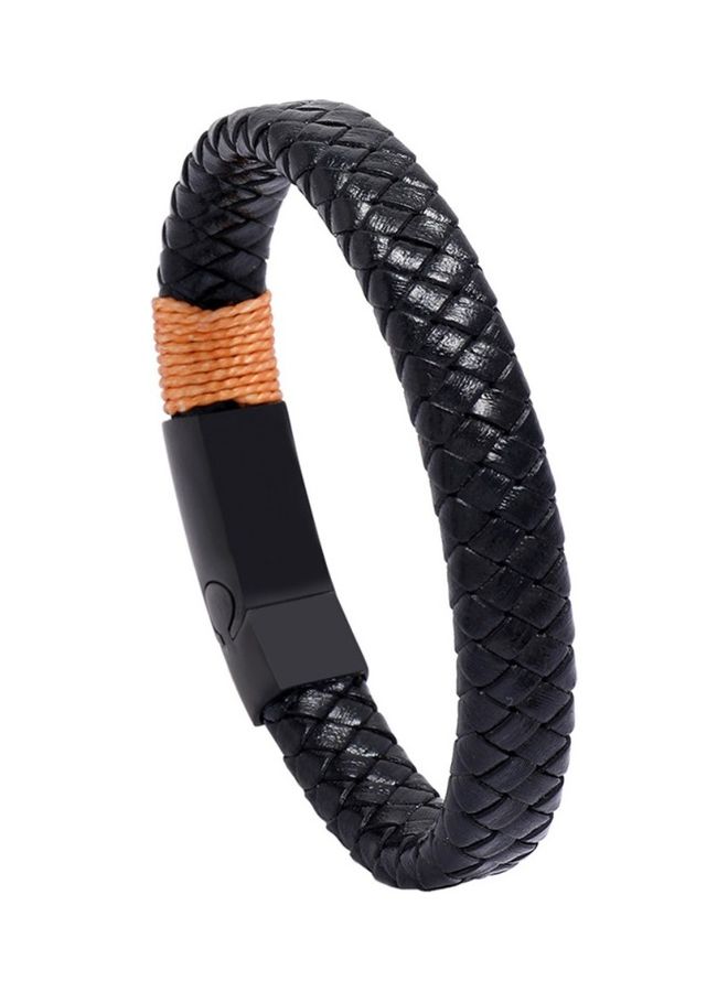 Perfii Genuine Leather Stylish Punk Casual Bracelet - Image 1