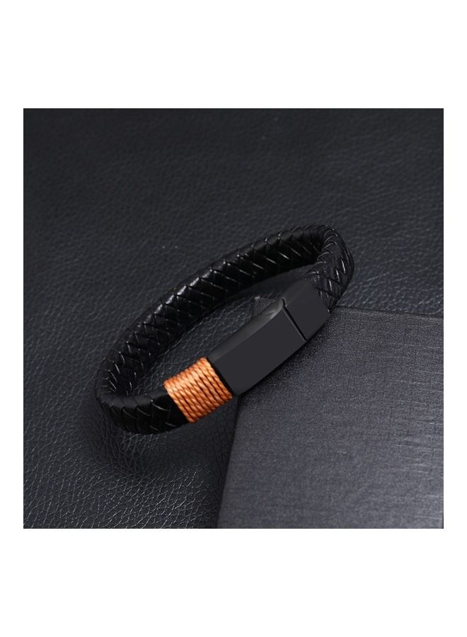 Perfii Genuine Leather Stylish Punk Casual Bracelet - Image 3