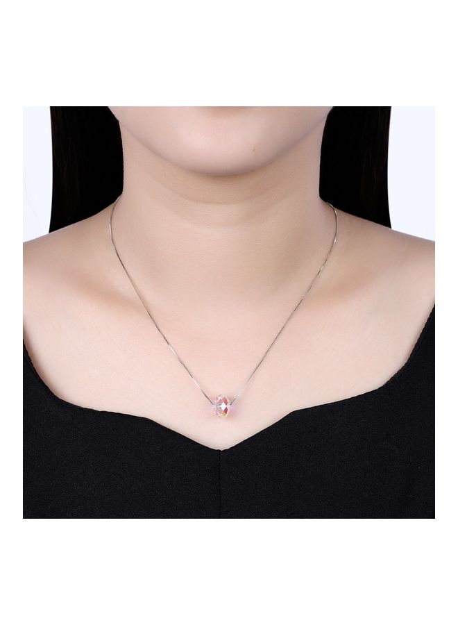 Perfii S925 Sterling Silver Crystal Studded Pendant Necklace - Image 3