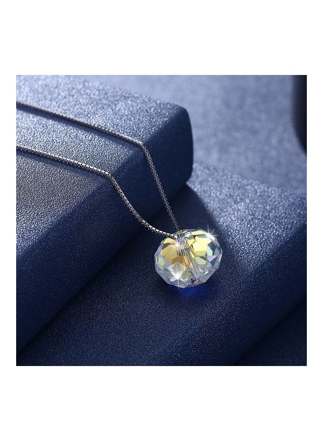 Perfii S925 Sterling Silver Crystal Studded Pendant Necklace - Image 5