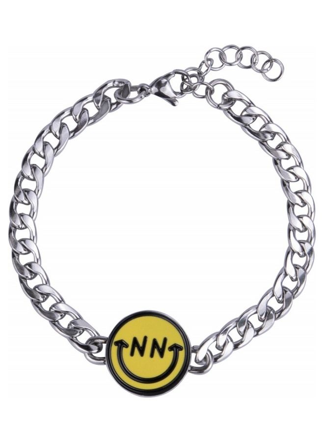 Perfii Rhodium Plated Ziron Studded Pendant Necklace - Image 1