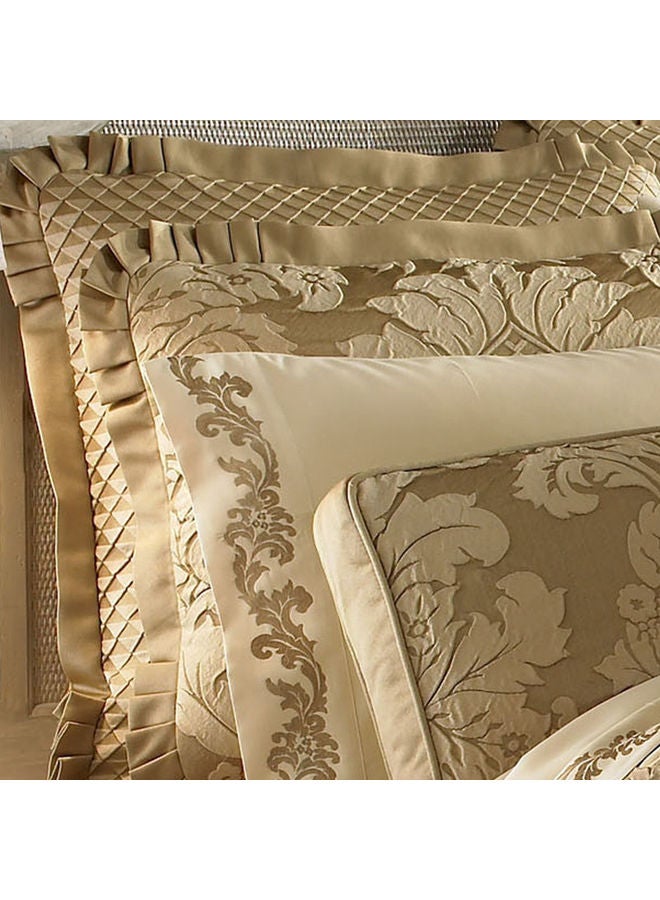 J.QUEEN - 8-Piece King Size Comforter Set Polyester Gold 279x244cm - Image 1