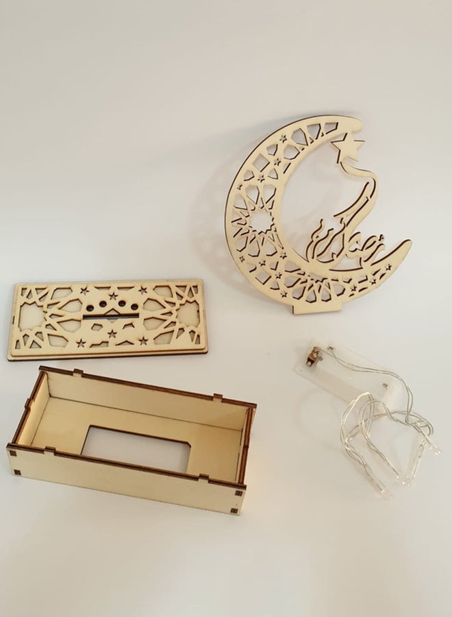 Ramadan Kareem Wood Table Lamp 19 X 14cm - Image 5