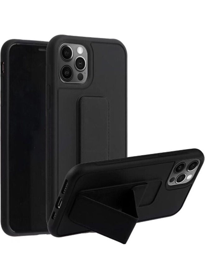 MARGOUN - Protective Case Cover With Finger Grip Stand For iPhone 13 Pro Black - Image 1