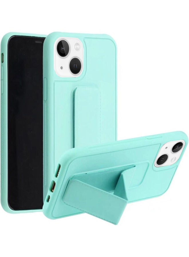 MARGOUN - Protective Case Cover With Finger Grip Stand For iPhone 13 Turquoise - Image 1