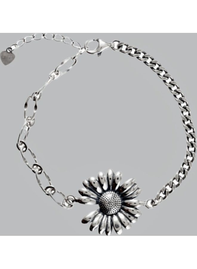 Perfii Rhodium Plated Cubic Ziron Stylish Bracelet - Image 5