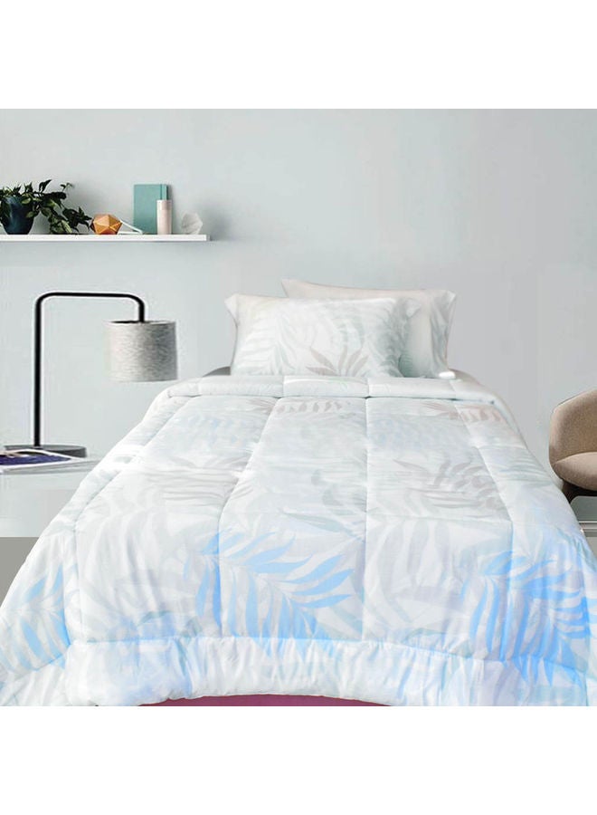 6-Piece King Size Comforter Set Cotton White/Blue 260x240cm - v1639321207/N52146420A_1