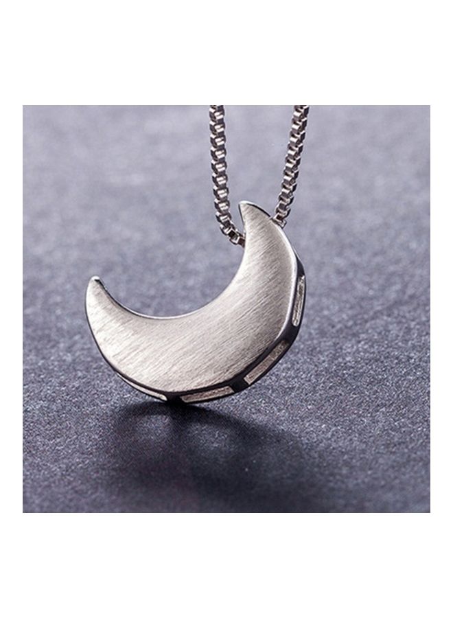 Perfii Rhodium Plated Ziron Studded Pendant Necklace - Image 3