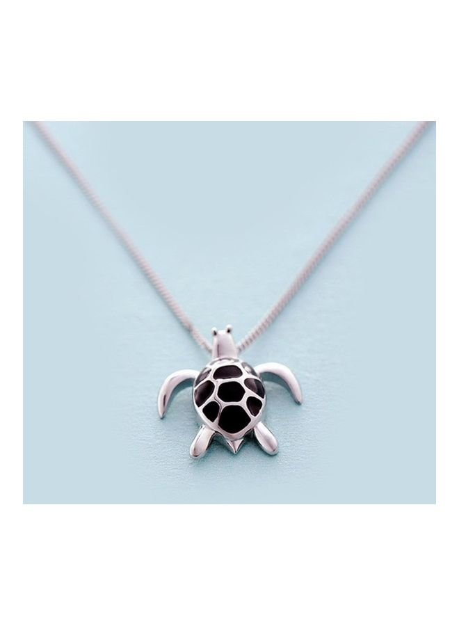 Perfii Rhodium Plated Ziron Studded Pendant Necklace - Image 3