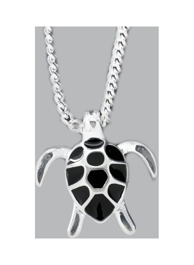 Perfii Rhodium Plated Ziron Studded Pendant Necklace - Image 5