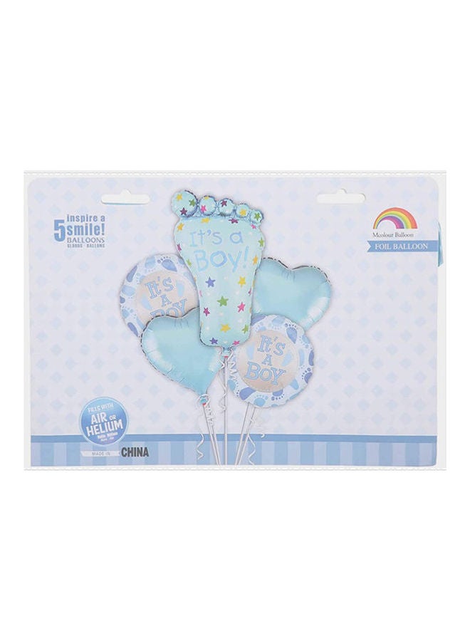 أم كولور بالون Mcolour Balloon It's a Boy Foil Balloons, Set of 5 - Multi Color 