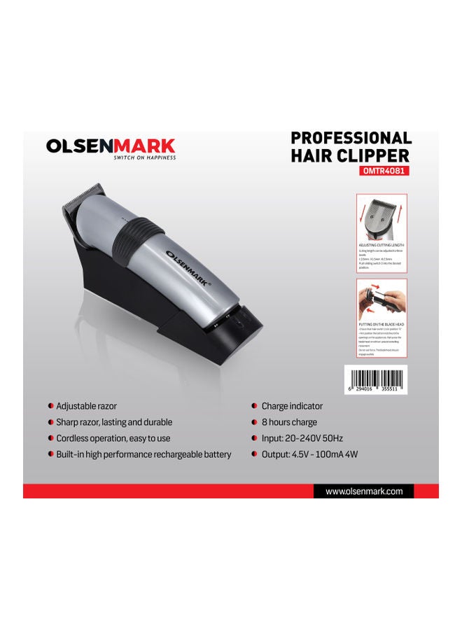Olsenmark Professional Hair Clipper Silver/Black - Image 4