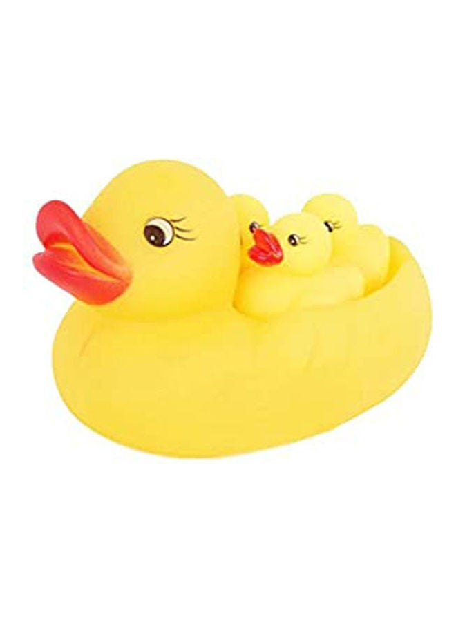 Happytoys 4Pcs Baby Sounding Rubber Duck Toy Lovely Yellow Ducks Children Bath Toys