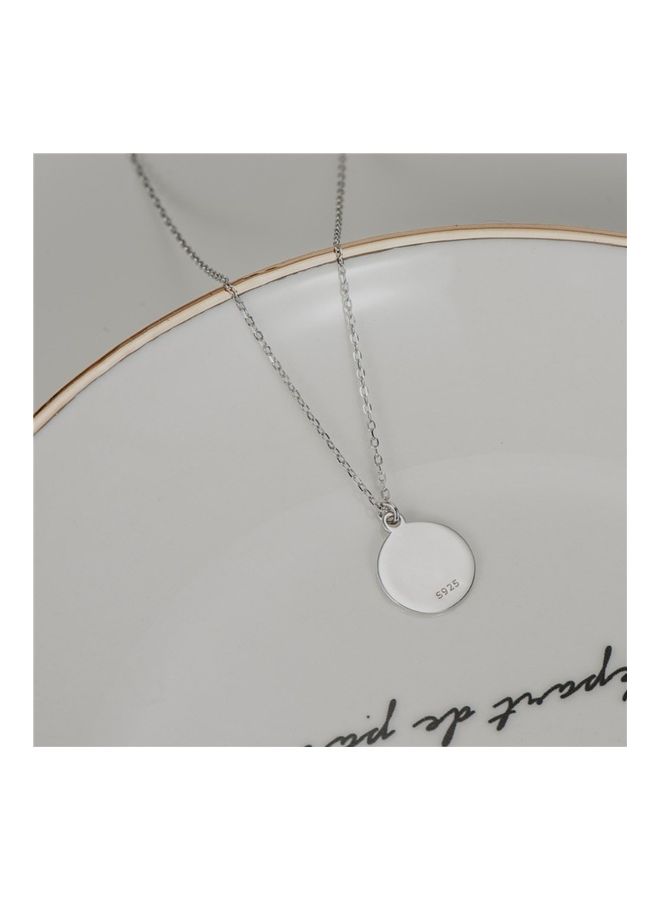 Perfii - S925 Sterling Silver Crystal Studded Pendant Necklace - Image 1