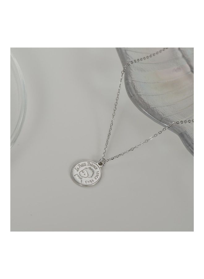 Perfii - S925 Sterling Silver Crystal Studded Pendant Necklace - Image 1