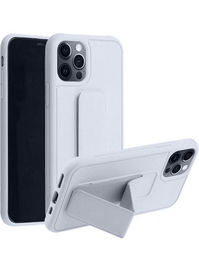 MARGOUN Protective Case Cover with Finger Grip Stand for Apple iPhone 13 Pro Max Grey - Image 2