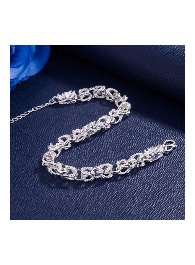 Perfii Rhodium Plated Cubic Ziron Stylish Bracelet - Image 2