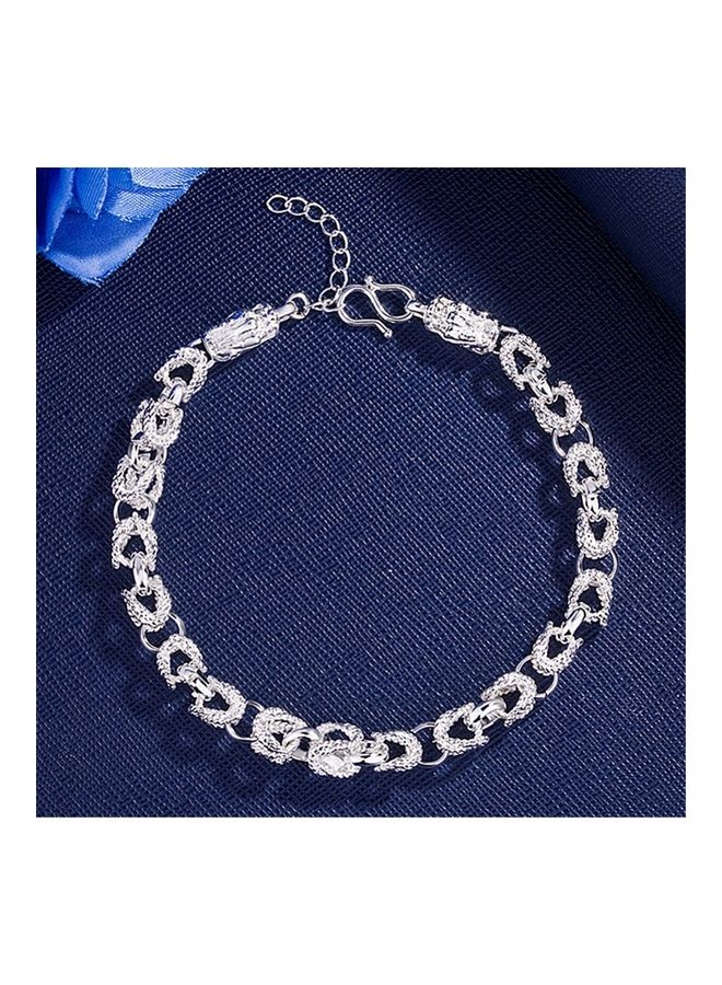 Perfii Rhodium Plated Cubic Ziron Stylish Bracelet - Image 3