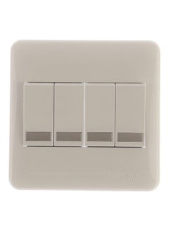 Panasonic Quadruple Light Switch Keys Beige 7x7x2cm  - Image 1