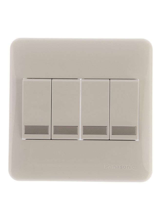 Panasonic - Quadruple Light Switch Keys Beige 7x7x2cm - Image 1