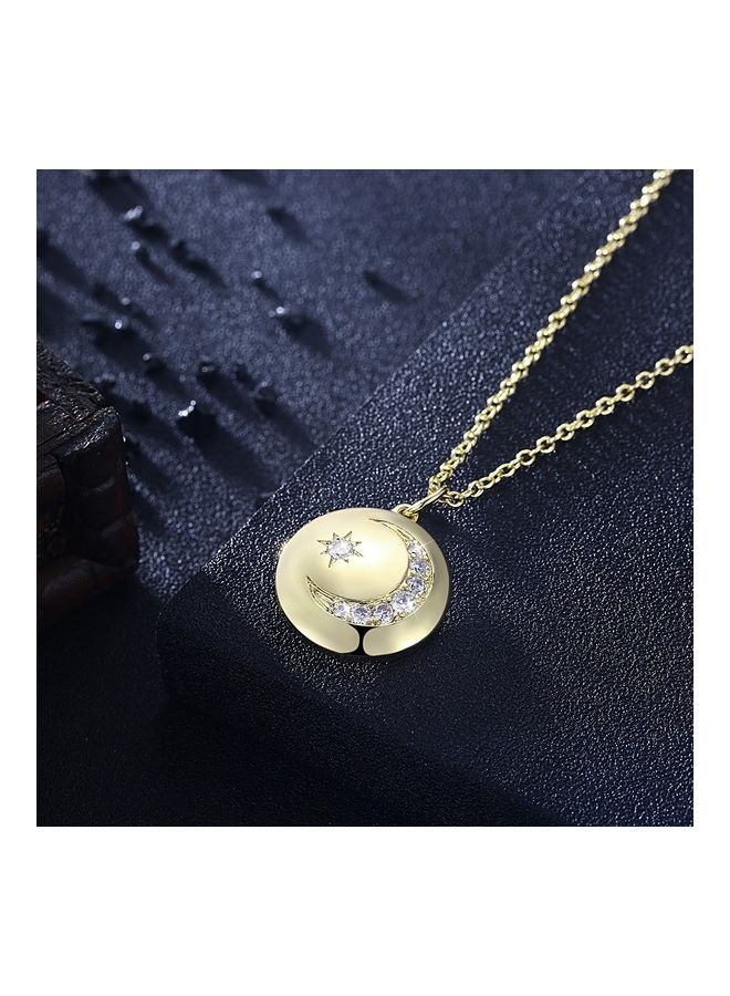 Perfii Rhodium Plated Ziron Studded Pendant Necklace - Image 5