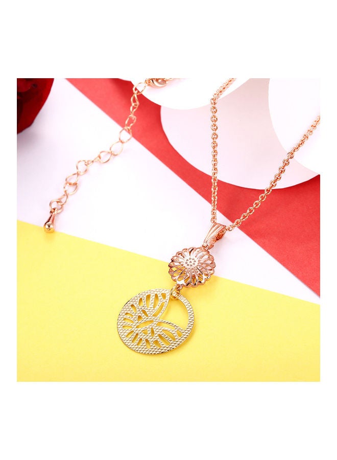 Perfii Rhodium Plated Ziron Studded Pendant Necklace - Image 4