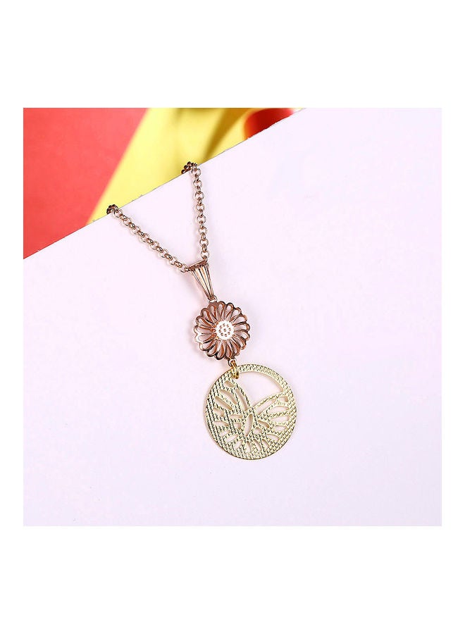 Perfii Rhodium Plated Ziron Studded Pendant Necklace - Image 5