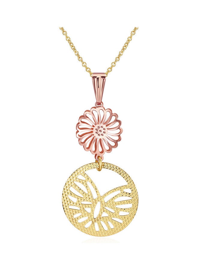 Perfii Rhodium Plated Ziron Studded Pendant Necklace - Image 1