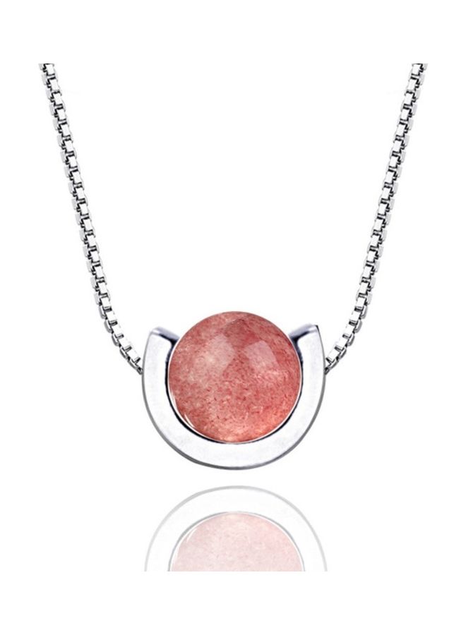 بيرفيي Rhodium Plated Ziron Studded Pendant Necklace  - Image 1
